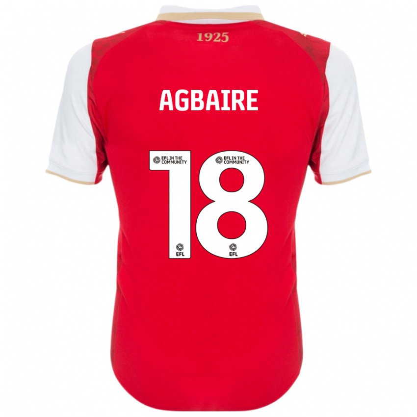 גברים לני אגבייר #18 אדום לבן ג'רזי ביתית 2025/26 חולצה קצרה