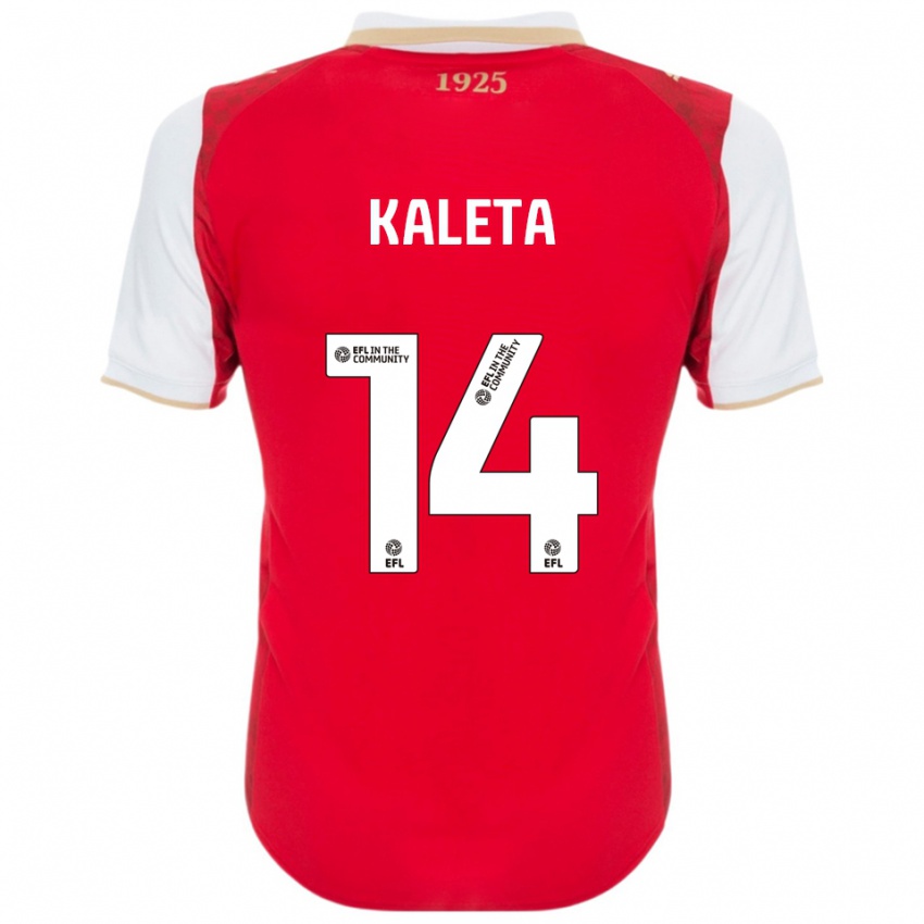 גברים מרווין קלטה #14 אדום לבן ג'רזי ביתית 2025/26 חולצה קצרה