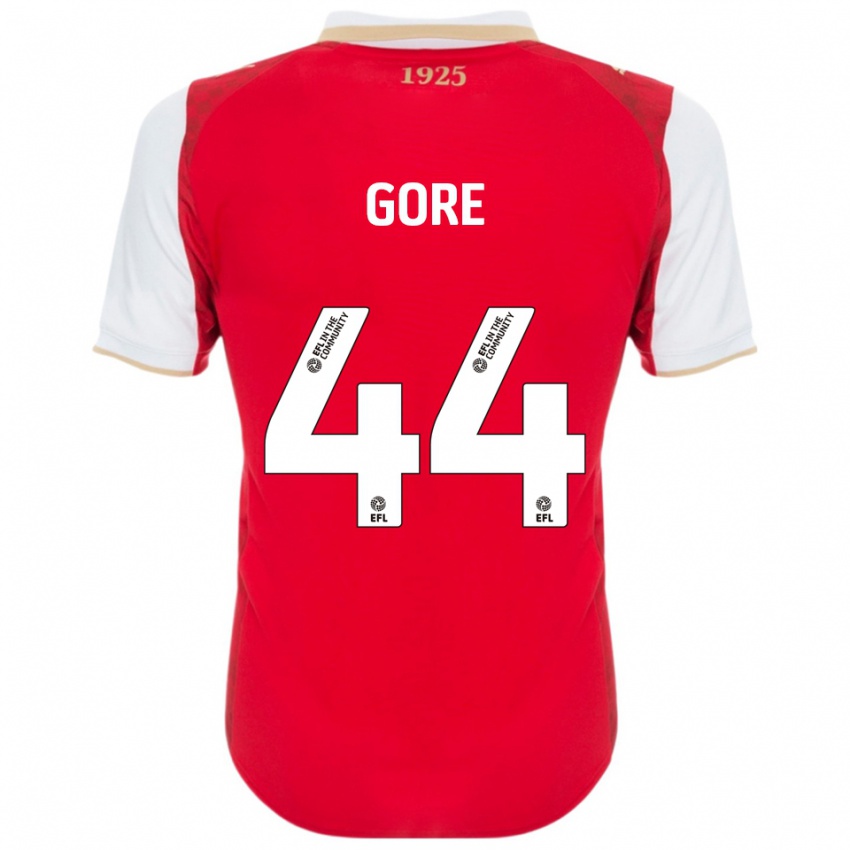 גברים Daniel Gore #44 אדום לבן ג'רזי ביתית 2025/26 חולצה קצרה