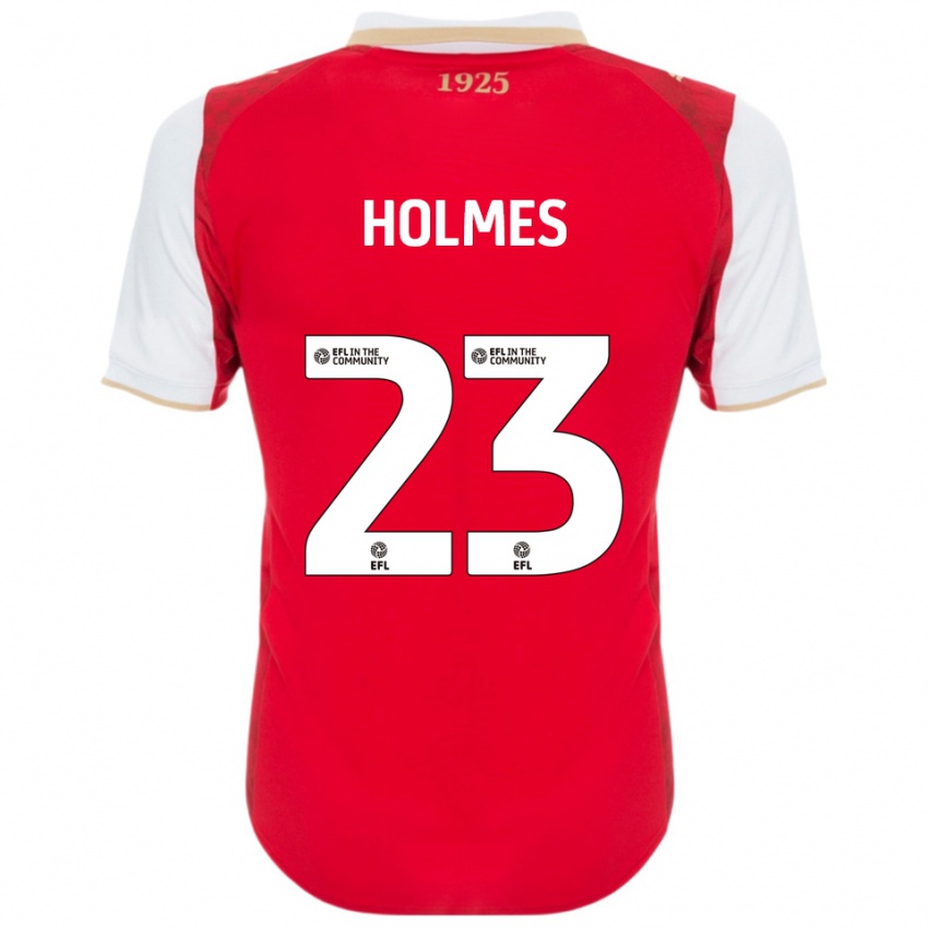גברים ג'ק הולמס #23 אדום לבן ג'רזי ביתית 2025/26 חולצה קצרה