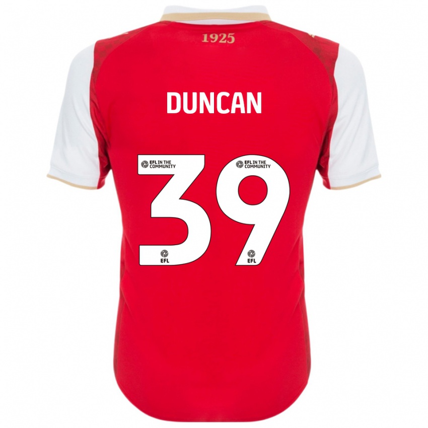 גברים Harrison Duncan #39 אדום לבן ג'רזי ביתית 2025/26 חולצה קצרה