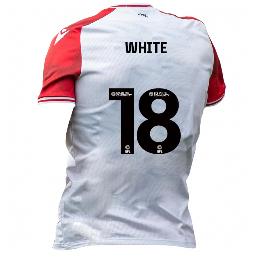 גברים הארווי וייט #18 לבן אדום ג'רזי ביתית 2025/26 חולצה קצרה