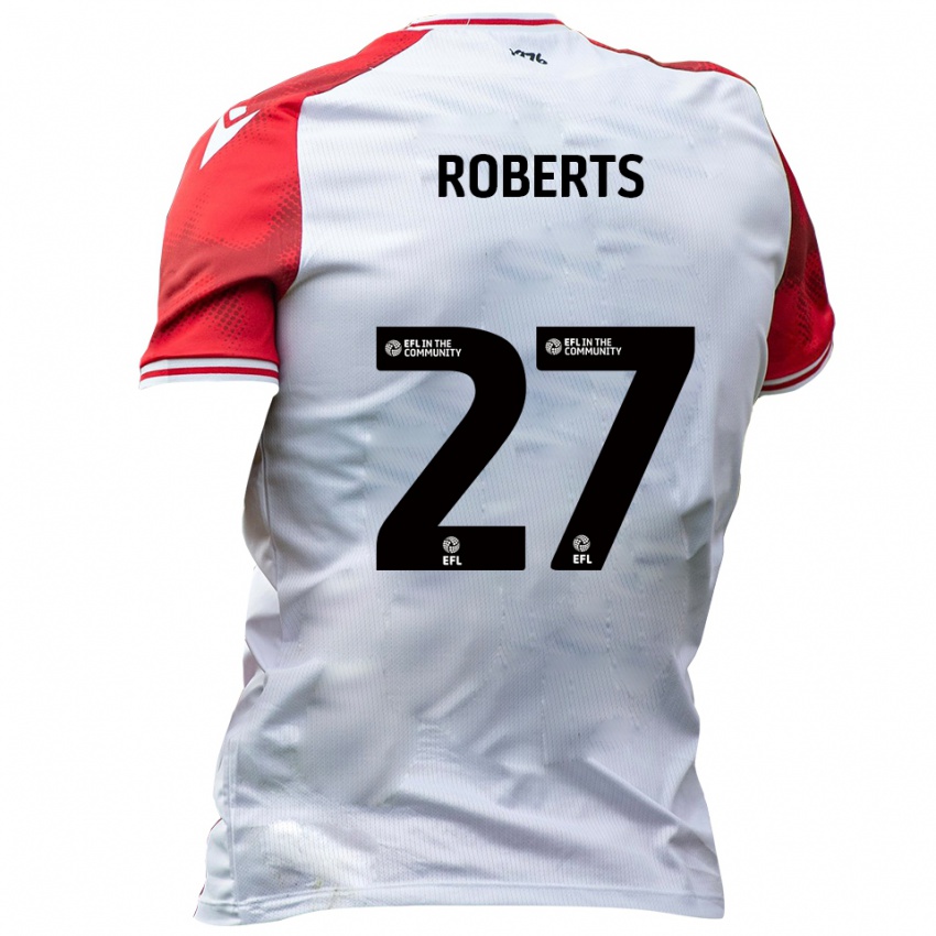 גברים Mathaeus Roberts #27 לבן אדום ג'רזי ביתית 2025/26 חולצה קצרה