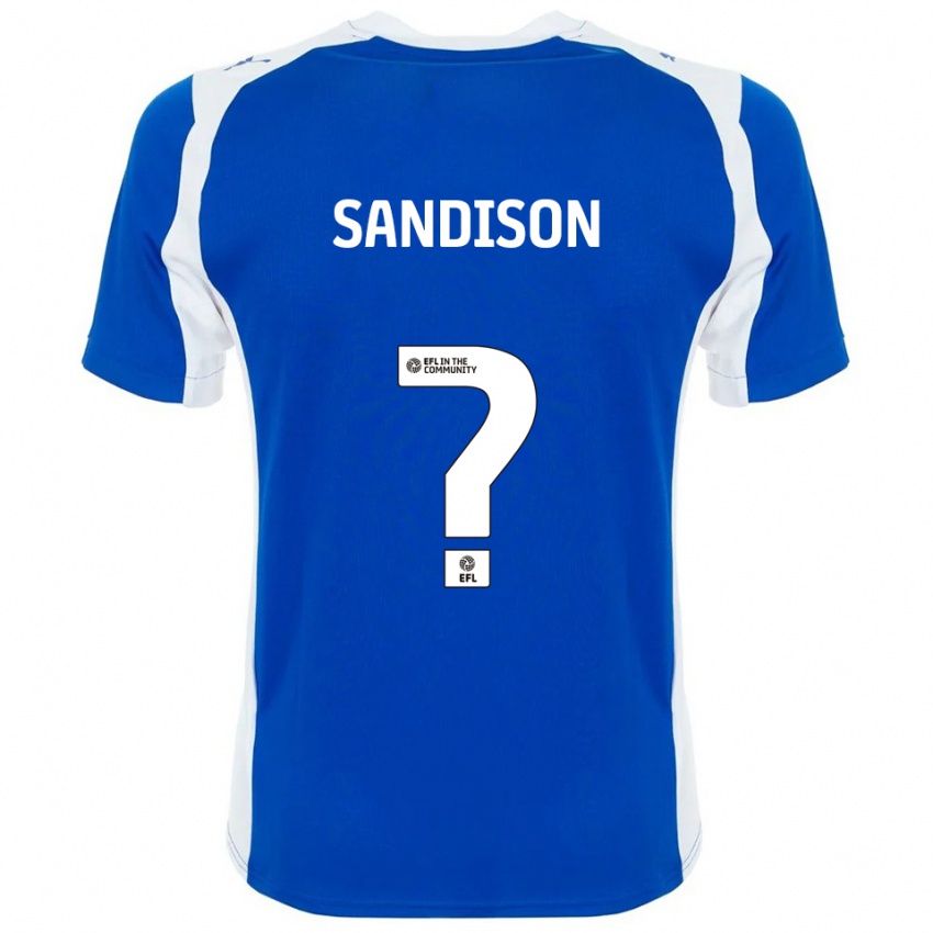 גברים Nathan Sandison #0 כחול לבן ג'רזי ביתית 2025/26 חולצה קצרה