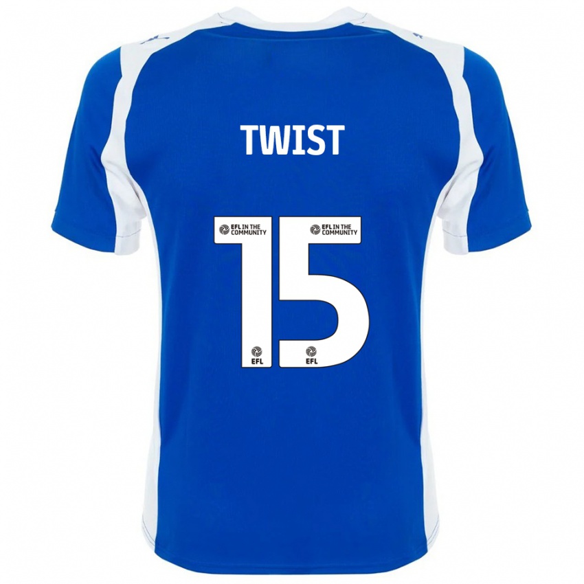 גברים Poppy Twist #15 כחול לבן ג'רזי ביתית 2025/26 חולצה קצרה
