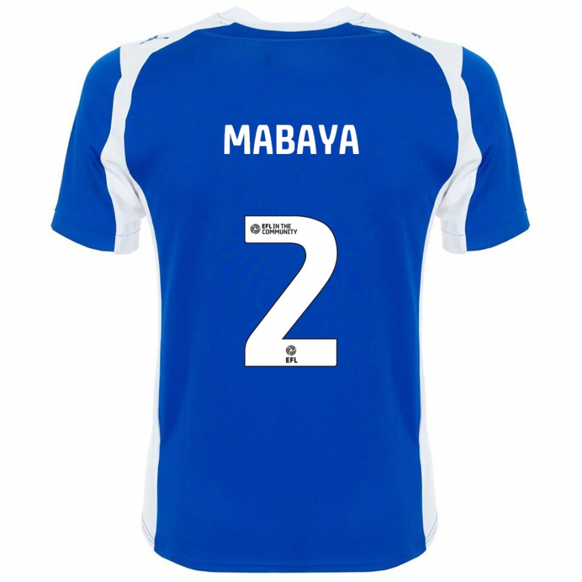 גברים איזק מבאיה #2 כחול לבן ג'רזי ביתית 2025/26 חולצה קצרה