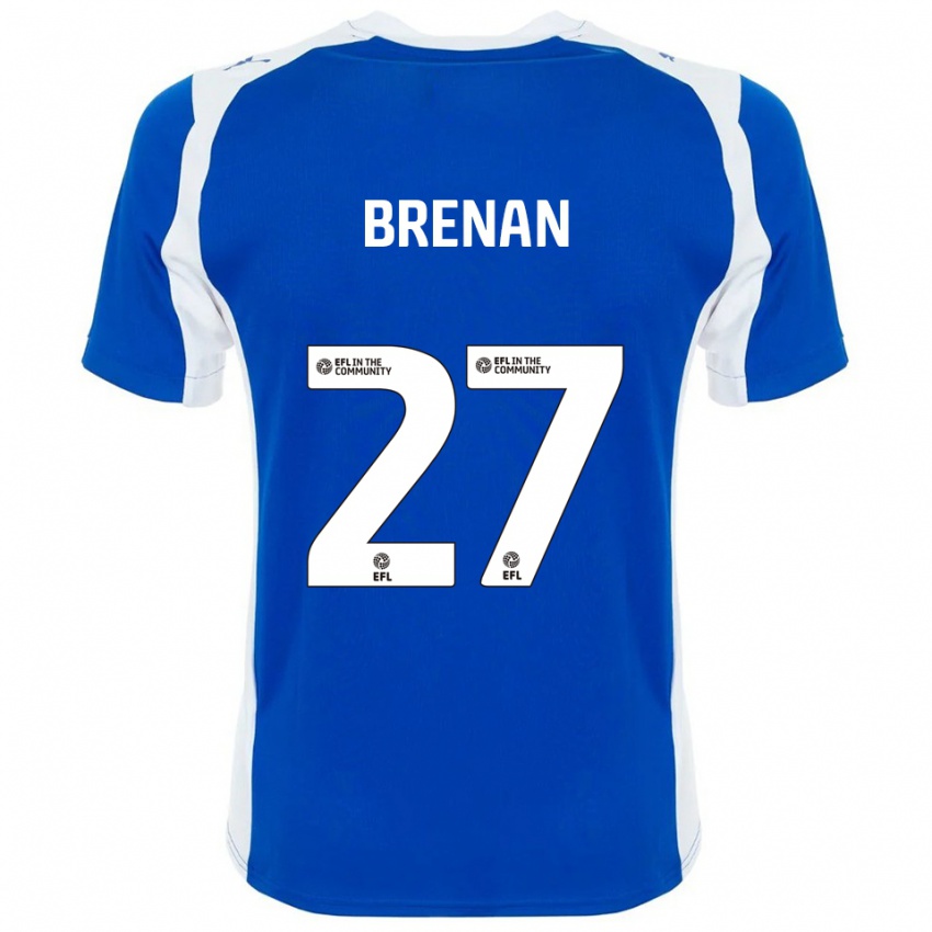 גברים Tobias Brenan #27 כחול לבן ג'רזי ביתית 2025/26 חולצה קצרה