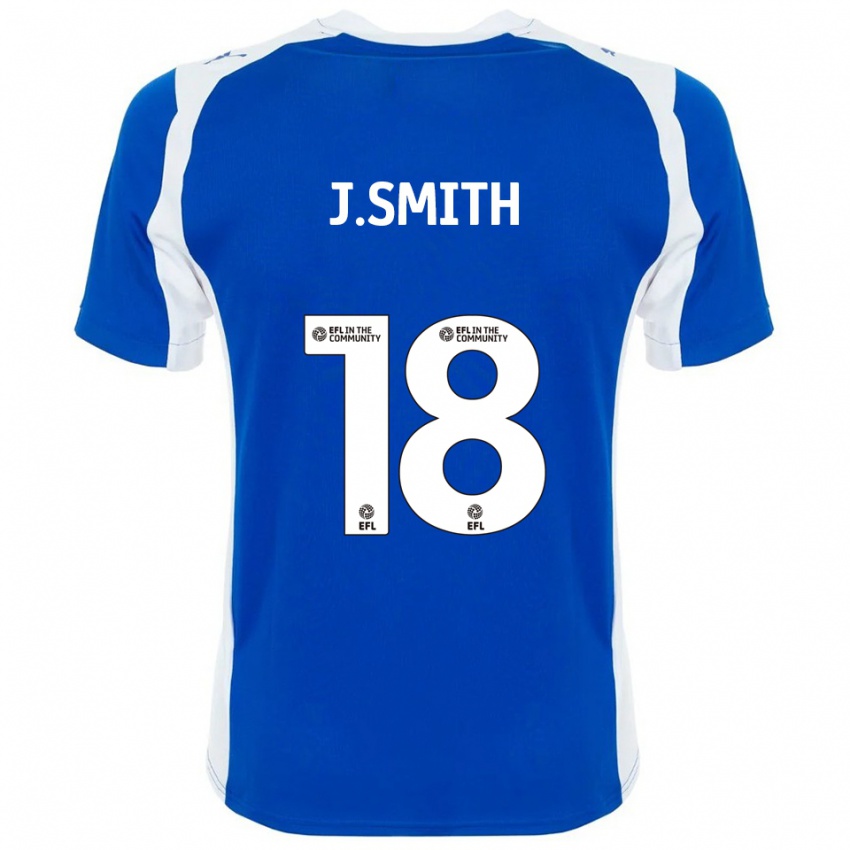 גברים Jonny Smith #18 כחול לבן ג'רזי ביתית 2025/26 חולצה קצרה