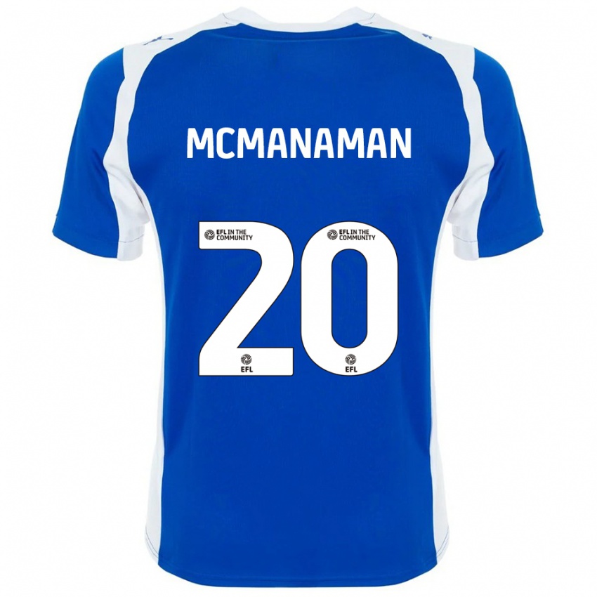 גברים קאלום מקמנמן #20 כחול לבן ג'רזי ביתית 2025/26 חולצה קצרה
