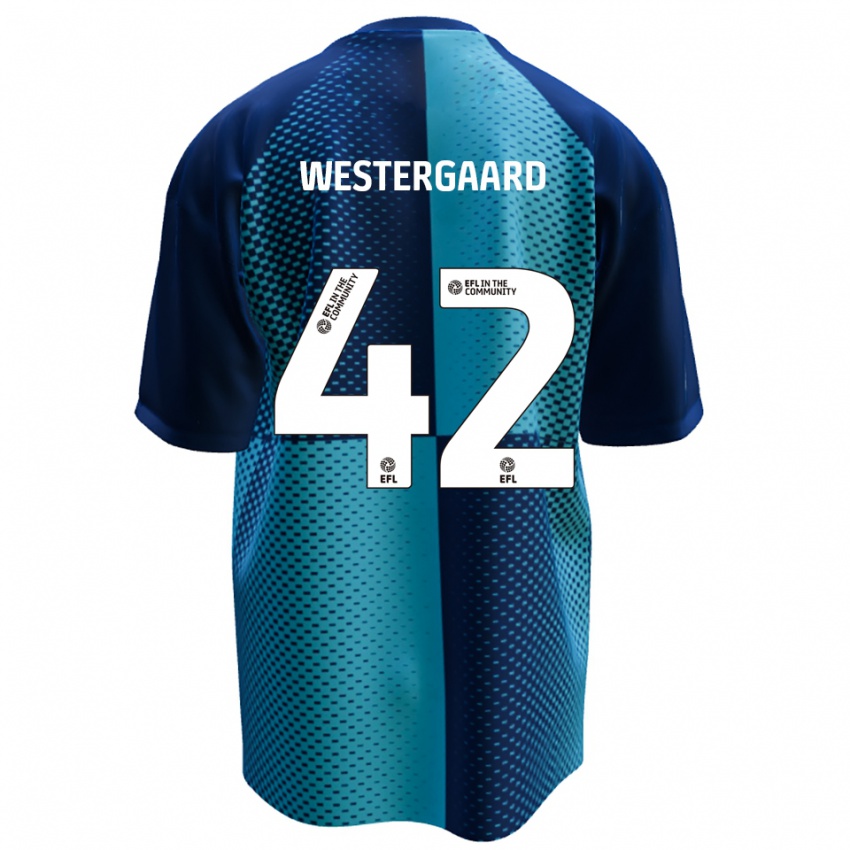 גברים מגנוס וסטרגארד #42 כחול תכלת ג'רזי ביתית 2025/26 חולצה קצרה