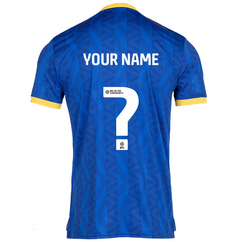 גברים השם שלך #0 כחול נייבי צהוב ג'רזי ביתית 2025/26 חולצה קצרה
