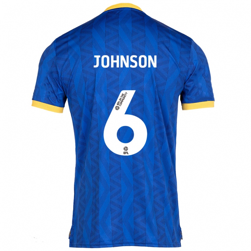 גברים Ryan Johnson #6 כחול נייבי צהוב ג'רזי ביתית 2025/26 חולצה קצרה