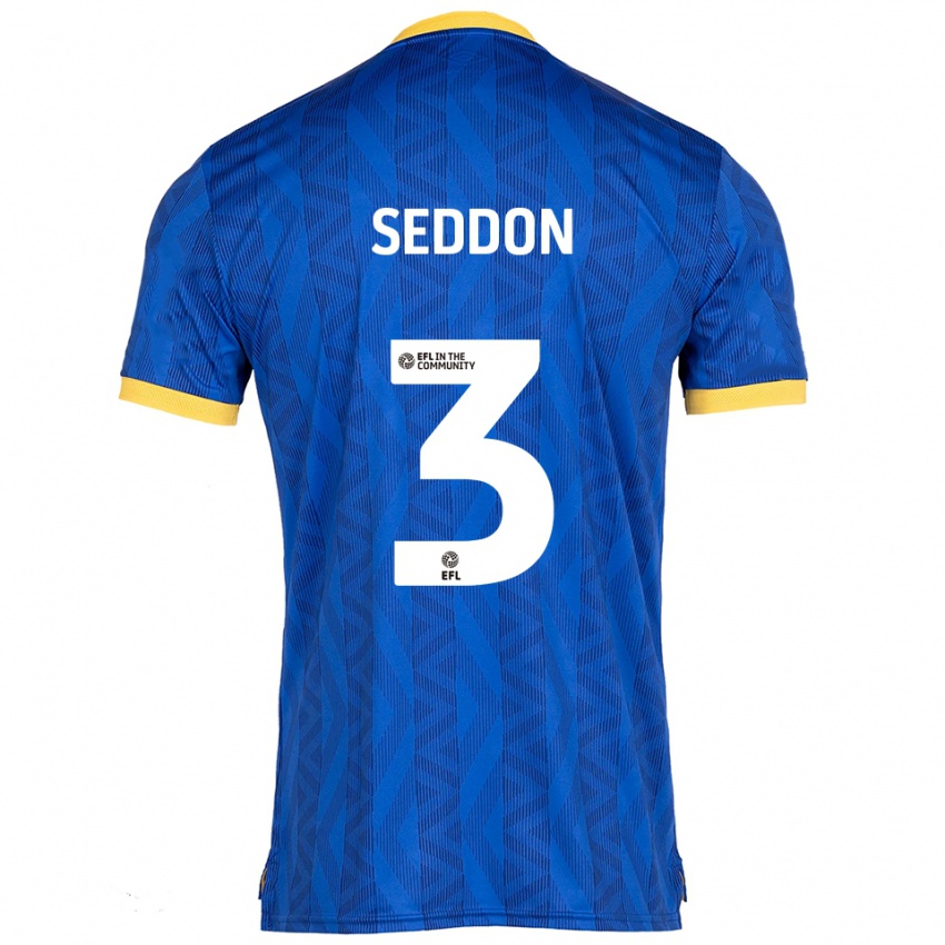 גברים סטיב סדון #3 כחול נייבי צהוב ג'רזי ביתית 2025/26 חולצה קצרה