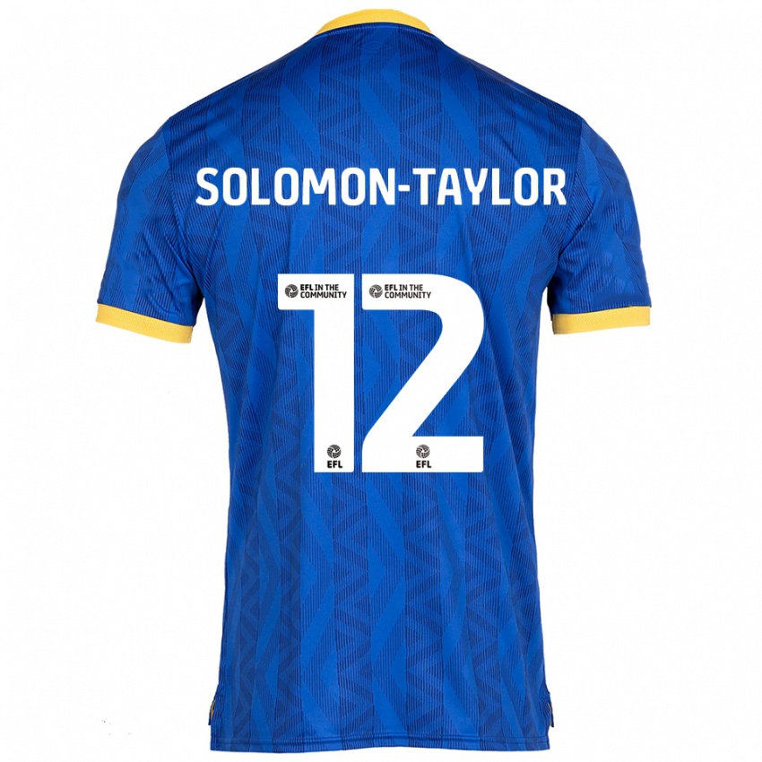 גברים Kau'inohea Solomon-Taylor #12 כחול נייבי צהוב ג'רזי ביתית 2025/26 חולצה קצרה