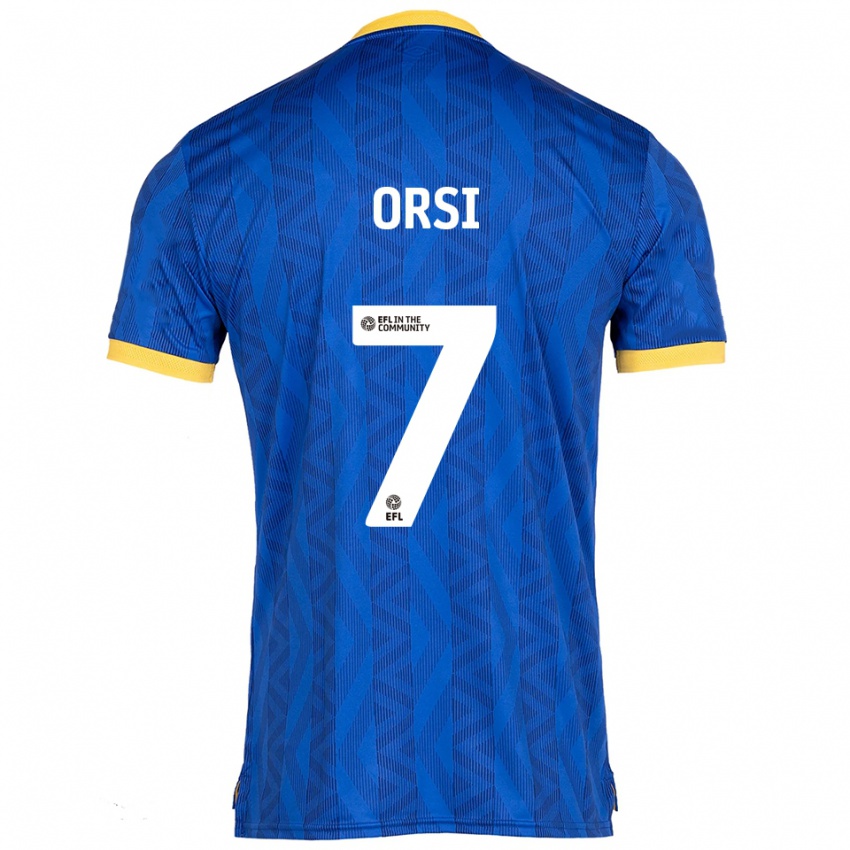 גברים דנילו אורסי #7 כחול נייבי צהוב ג'רזי ביתית 2025/26 חולצה קצרה