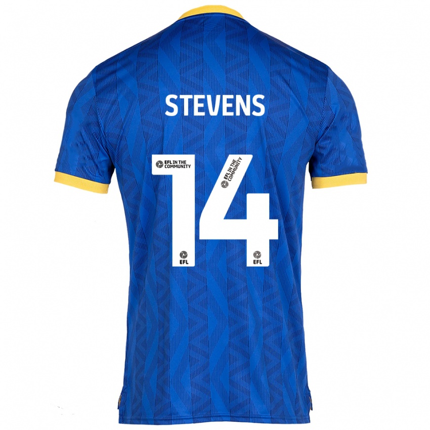 גברים מת'יו סטיבנס #14 כחול נייבי צהוב ג'רזי ביתית 2025/26 חולצה קצרה