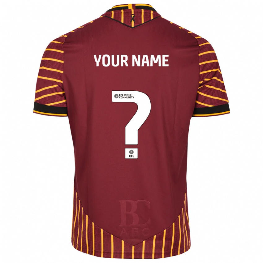 גברים השם שלך #0 כתום בורדו ג'רזי ביתית 2025/26 חולצה קצרה