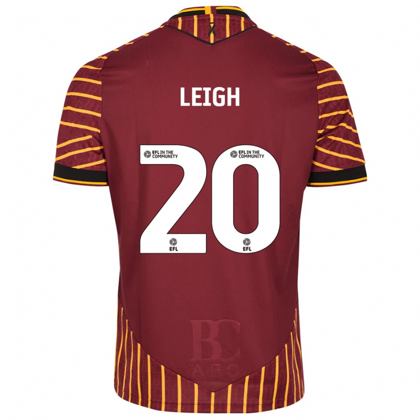 גברים טומי לייגי #20 כתום בורדו ג'רזי ביתית 2025/26 חולצה קצרה