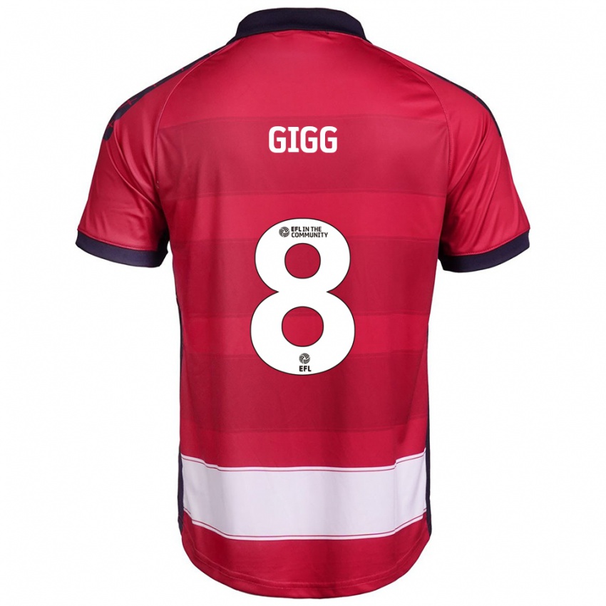 גברים Izzy Gigg #8 אדום לבן ג'רזי ביתית 2025/26 חולצה קצרה