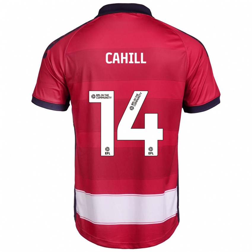 גברים Emily Cahill #14 אדום לבן ג'רזי ביתית 2025/26 חולצה קצרה
