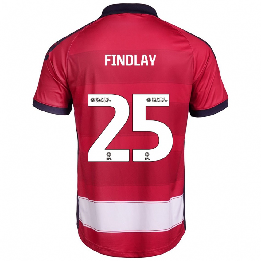 גברים Holly Findlay #25 אדום לבן ג'רזי ביתית 2025/26 חולצה קצרה