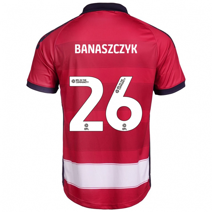 גברים Natalie Banaszczyk #26 אדום לבן ג'רזי ביתית 2025/26 חולצה קצרה