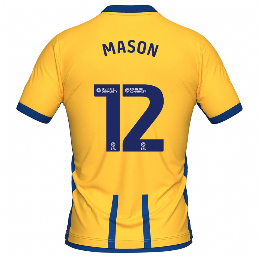 גברים Owen Mason #12 צהוב כחול ג'רזי ביתית 2025/26 חולצה קצרה