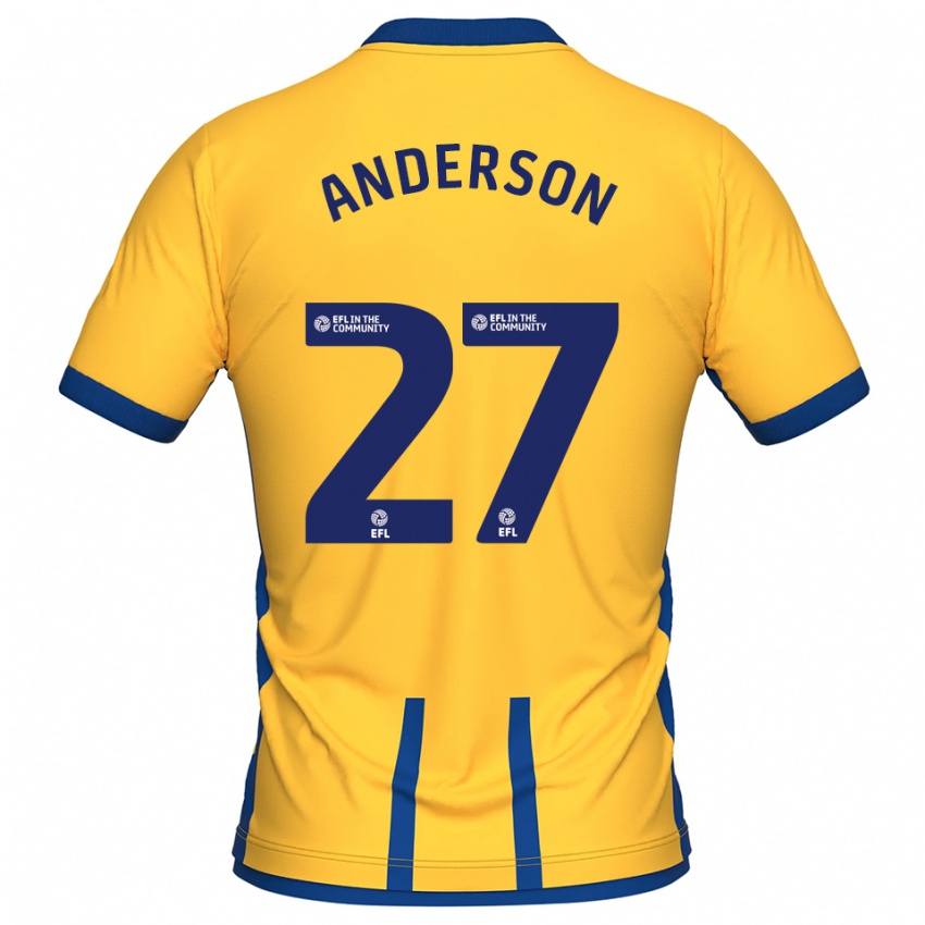 גברים Taylor Anderson #27 צהוב כחול ג'רזי ביתית 2025/26 חולצה קצרה