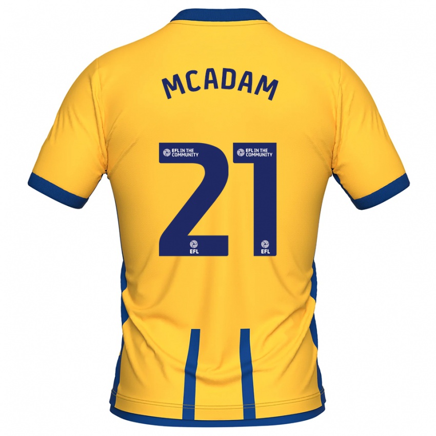 גברים קייל ג׳יימס מקאדם #21 צהוב כחול ג'רזי ביתית 2025/26 חולצה קצרה