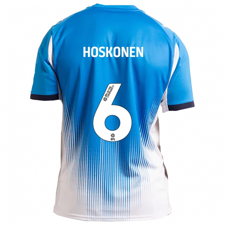 גברים Arttu Hoskonen #6 כחול לבן ג'רזי ביתית 2025/26 חולצה קצרה