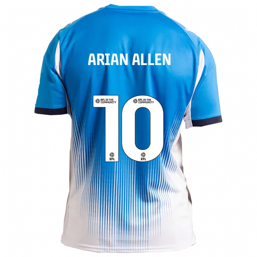 גברים אריאן אלן #10 כחול לבן ג'רזי ביתית 2025/26 חולצה קצרה