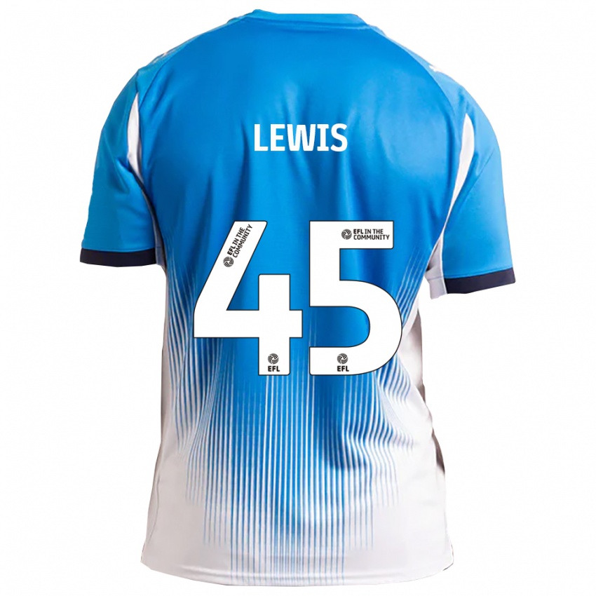 גברים Jake Lewis #45 כחול לבן ג'רזי ביתית 2025/26 חולצה קצרה