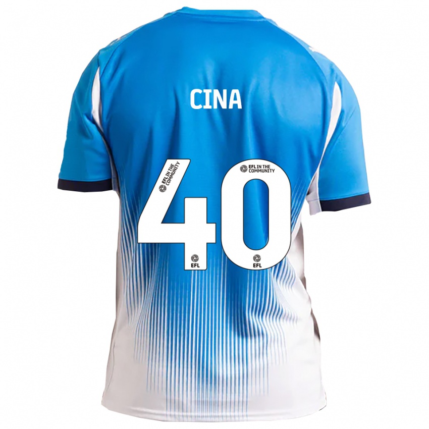 גברים ברונו סינה #40 כחול לבן ג'רזי ביתית 2025/26 חולצה קצרה