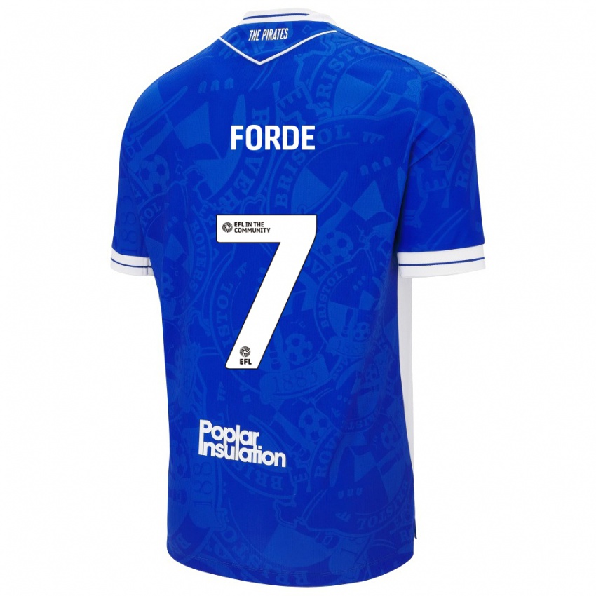 גברים שאק פורד #7 כחול לבן ג'רזי ביתית 2025/26 חולצה קצרה