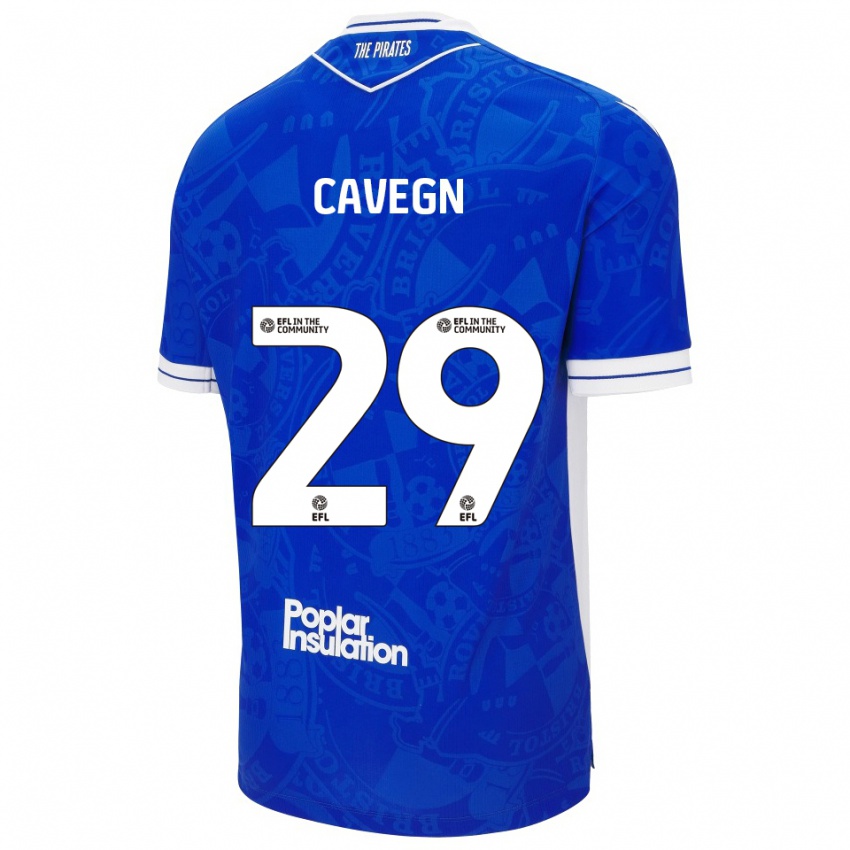 גברים פבריזיו קאבגן #29 כחול לבן ג'רזי ביתית 2025/26 חולצה קצרה