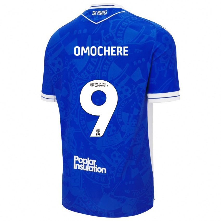 גברים Promise Omochere #9 כחול לבן ג'רזי ביתית 2025/26 חולצה קצרה