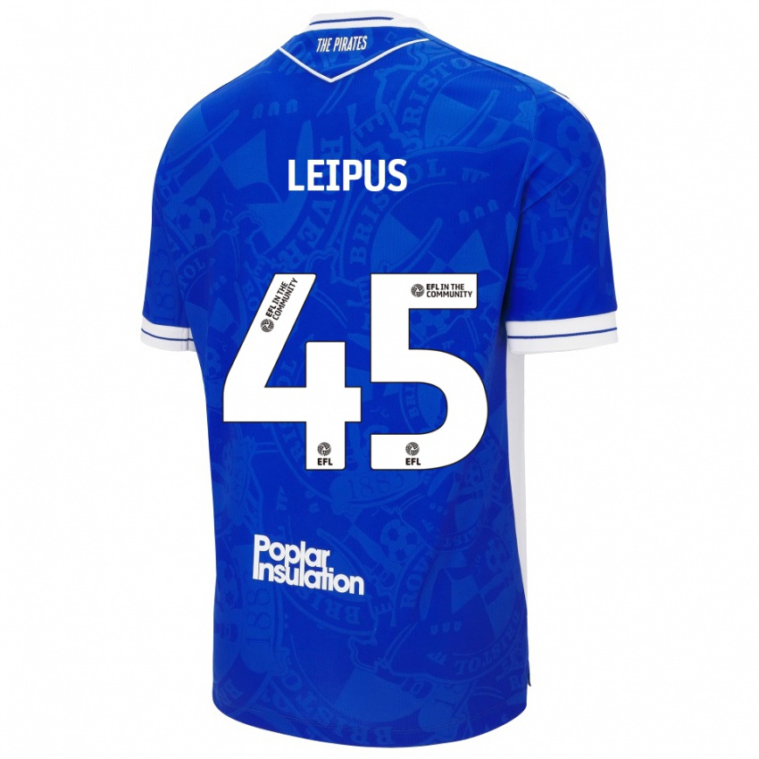 גברים ברוקלין ליפוס #45 כחול לבן ג'רזי ביתית 2025/26 חולצה קצרה