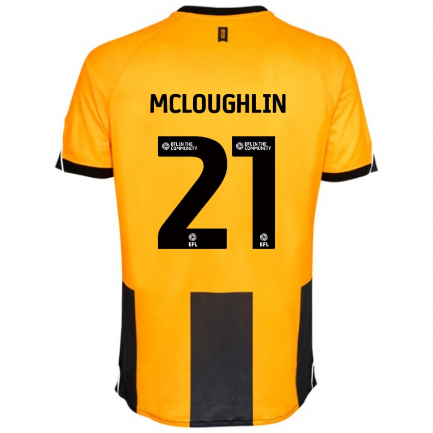 גברים שיין מקלופלין #21 כתום שחור ג'רזי ביתית 2025/26 חולצה קצרה