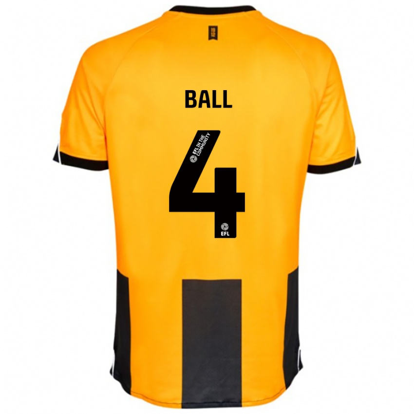 גברים דומיניק בול #4 כתום שחור ג'רזי ביתית 2025/26 חולצה קצרה