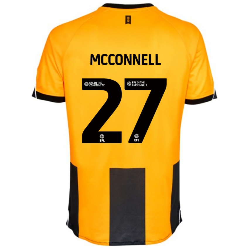 גברים גלן מקונל #27 כתום שחור ג'רזי ביתית 2025/26 חולצה קצרה