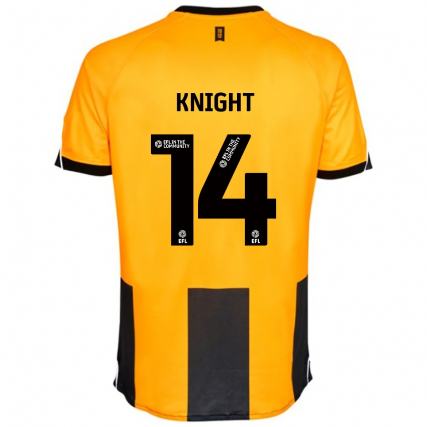 גברים בן נייט #14 כתום שחור ג'רזי ביתית 2025/26 חולצה קצרה