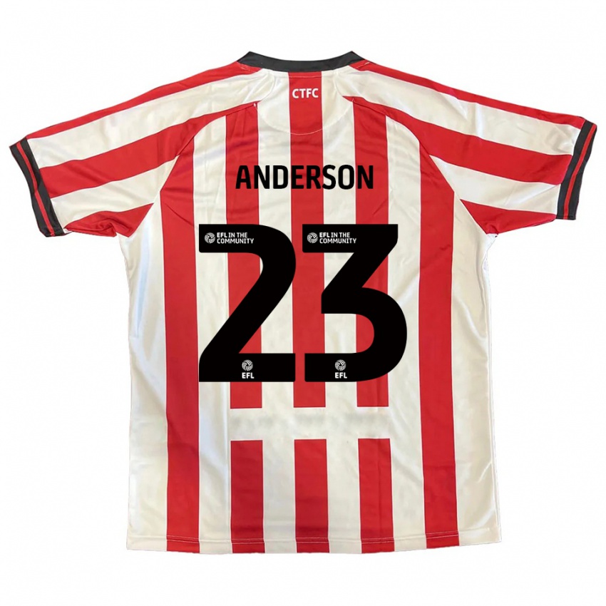 גברים טיין אנדרסון #23 אדום לבן שחור ג'רזי ביתית 2025/26 חולצה קצרה