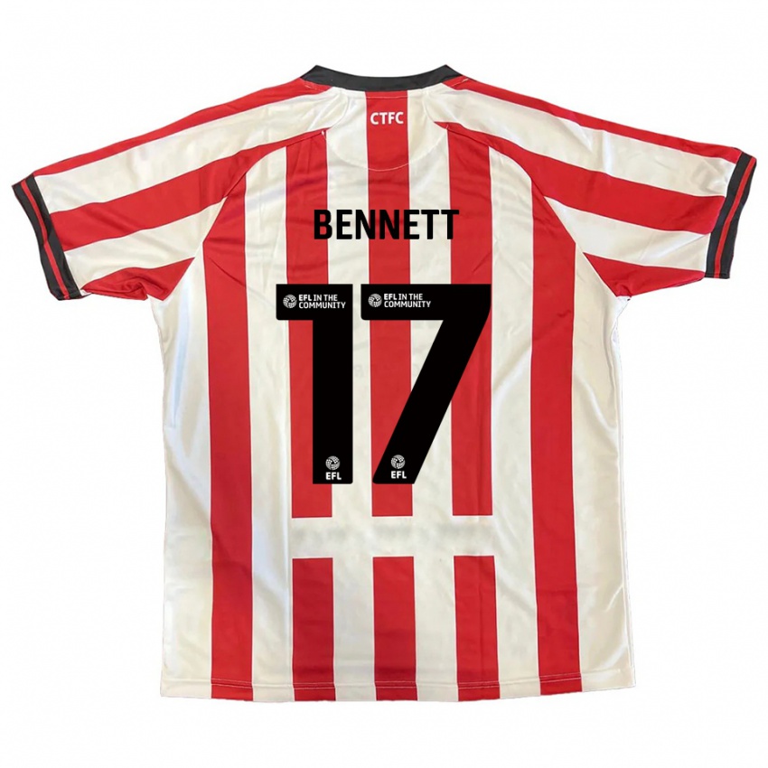 גברים סקוט בנט #17 אדום לבן שחור ג'רזי ביתית 2025/26 חולצה קצרה