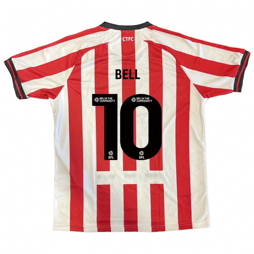 גברים Libby Bell #10 אדום לבן שחור ג'רזי ביתית 2025/26 חולצה קצרה