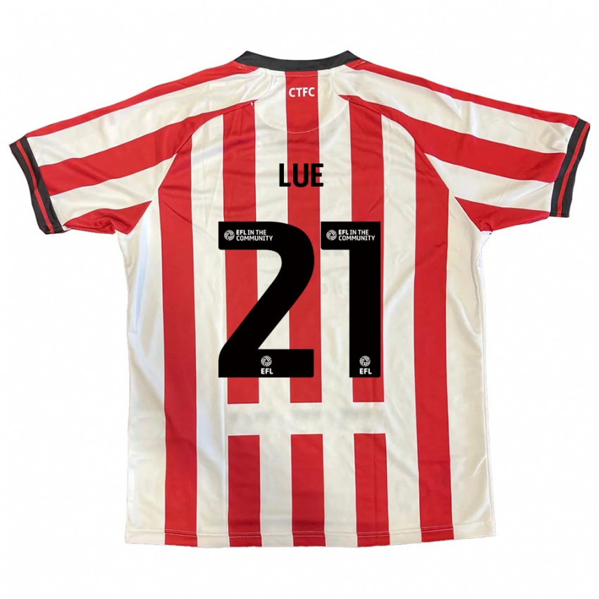 גברים Una Lue #21 אדום לבן שחור ג'רזי ביתית 2025/26 חולצה קצרה