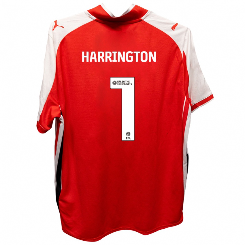 גברים דייוויד הרינגטון #1 אדום לבן ג'רזי ביתית 2025/26 חולצה קצרה