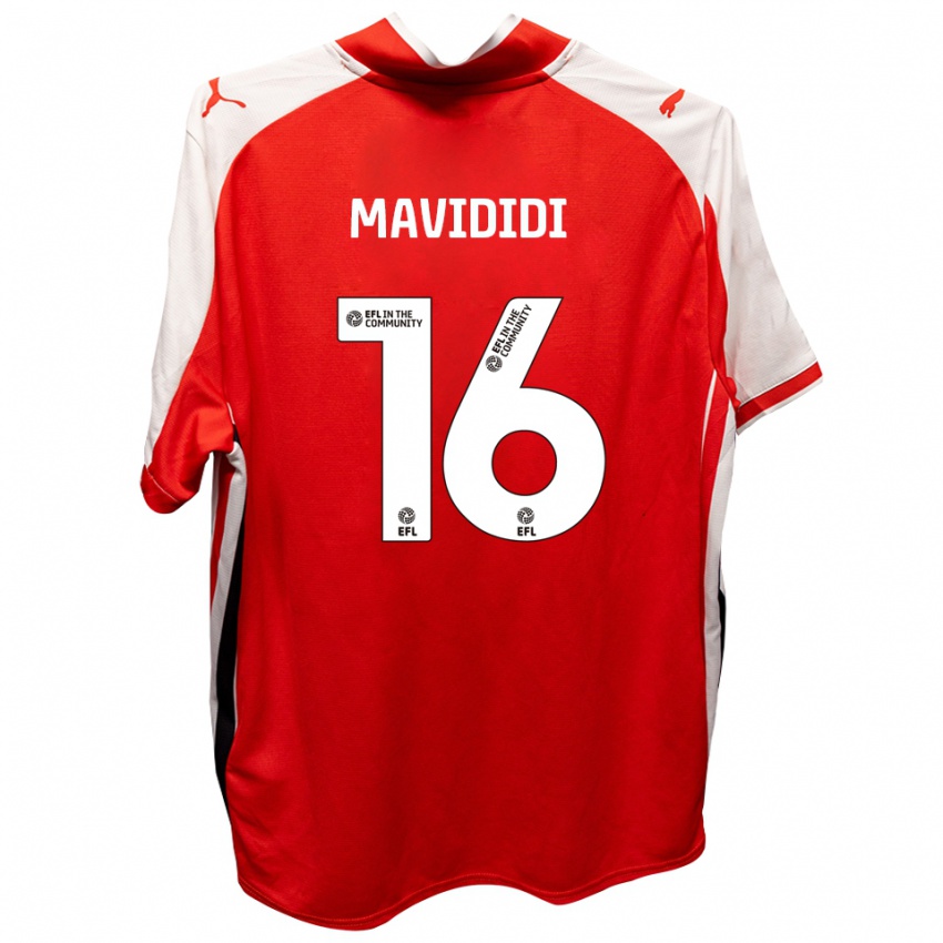 גברים שון מבידידי #16 אדום לבן ג'רזי ביתית 2025/26 חולצה קצרה