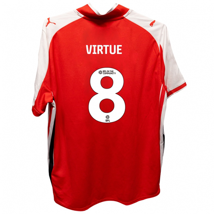 גברים מת'יו וירטיו-ת'יק #8 אדום לבן ג'רזי ביתית 2025/26 חולצה קצרה