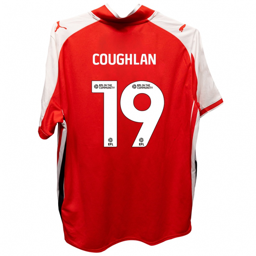 גברים רונאן קוגלן #19 אדום לבן ג'רזי ביתית 2025/26 חולצה קצרה