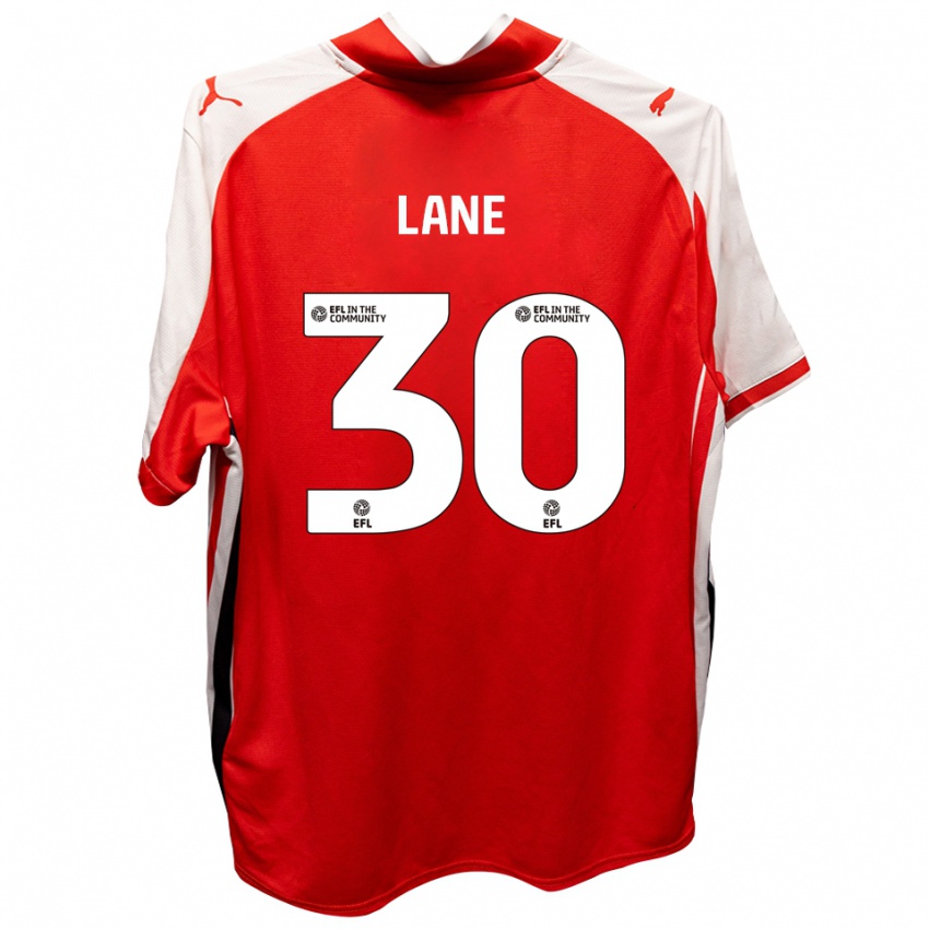 גברים Mikey Lane #30 אדום לבן ג'רזי ביתית 2025/26 חולצה קצרה